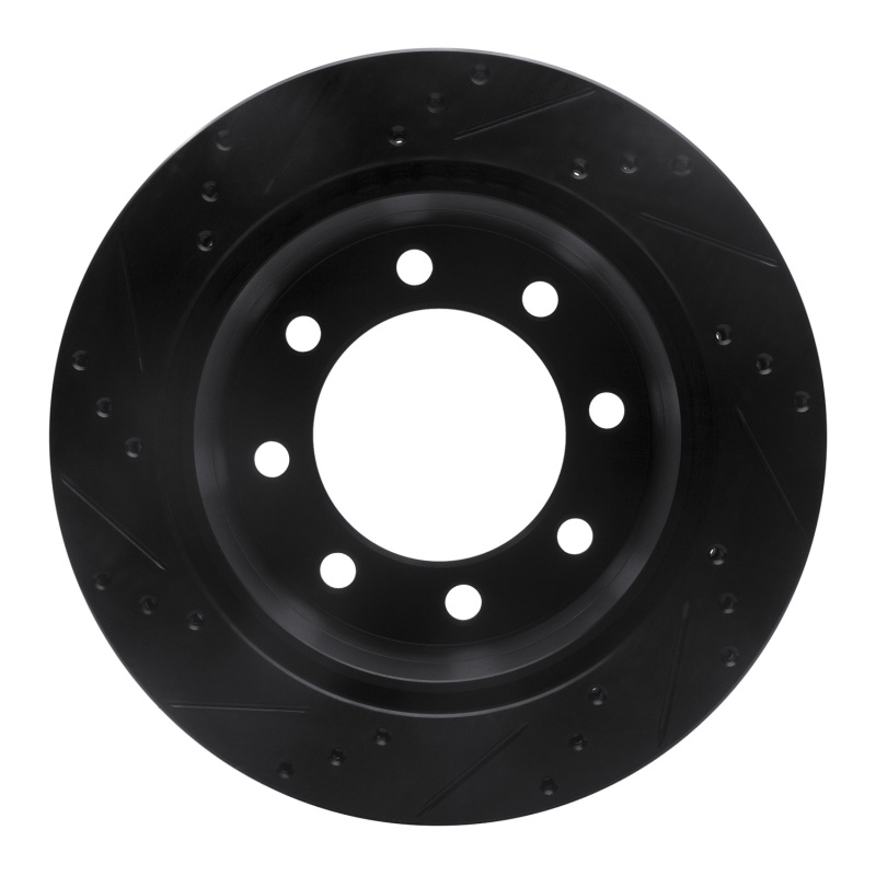 Dodge Ram 4000 Brake Rotor (1) - Rear Right - R1 Concepts - Drilled & Slotted - Black - `00-`02